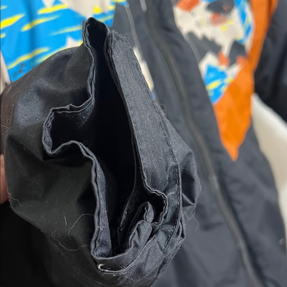 Columbia Kids' Black and Orange Patterned Puffer Jacket - Picture 6 of 8